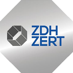 Abbildung des Zertifizierungszeichens ZDH ZERT nach 9001