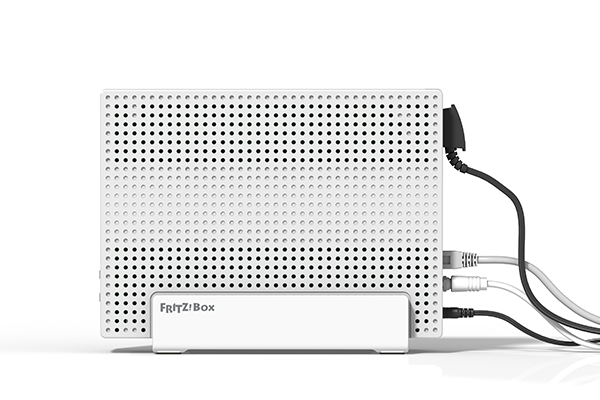 FRITZ!Box 6590 Cable, Produktdesign, Engineering, 3D-Druck, Vakuumguss by Constin, das Rendering aus SolidWorks zeigt ein recheckiges weißes gelochtes Kunststoffgehäuse